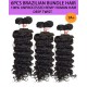 Ebo Brazilian Bundle Unprocessed 100% Virgin Remy Human Hair Weave 9a Deep Twist 6pcs