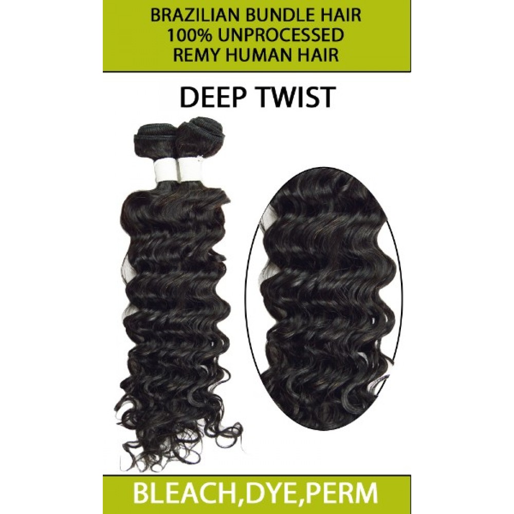 Ebo Brazilian Bundle Unprocessed 100% Virgin Remy Human Hair Weave 9a Deep Twist 6pcs