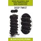 Ebo Brazilian Bundle Unprocessed 100% Virgin Remy Human Hair Weave 9a Deep Twist 6pcs