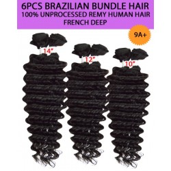 Ebo Brazilian Bundle Unprocessed 100% Virgin Remy Human Hair Weave 9a French Deep 6pcs Ebo Brazilian Bundle Unprocessed 100% Virgin Remy Human Hair Weave 9a French Deep 6pcs