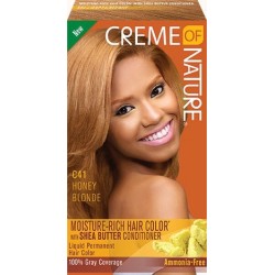 CREME OF NATURE MOISTURE-RICH HAIR COLOR WITH SHEA BUTTER CONDITIONER C41 Honey Blonde CREME OF NATURE MOISTURE-RICH HAIR COLOR WITH SHEA BUTTER CONDITIONER C41 Honey Blonde