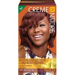 CREME OF NATURE MOISTURE-RICH HAIR COLOR WITH SHEA BUTTER CONDITIONER C30 Red Hot Burgundy CREME OF NATURE MOISTURE-RICH HAIR COLOR WITH SHEA BUTTER CONDITIONER C30 Red Hot Burgundy