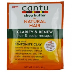Cantu Shea Butter For Natural Hair Clarify And Renew Hair & Scalp Masque 1.5 Oz Cantu Shea Butter For Natural Hair Clarify And Renew Hair & Scalp Masque 1.5 Oz