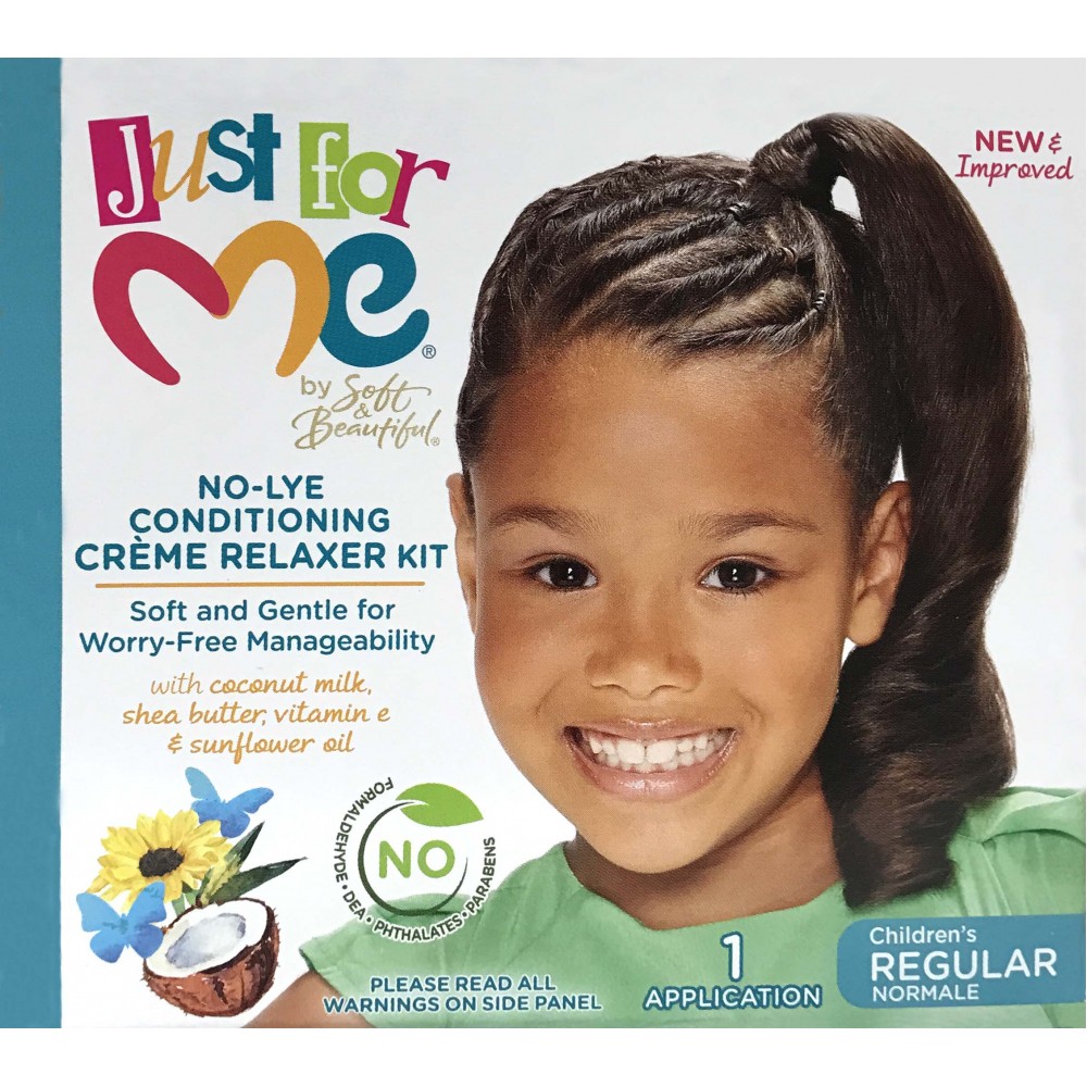 Just For Me Kids No-lye Conditioning Creme Relaxer Kit Reg
