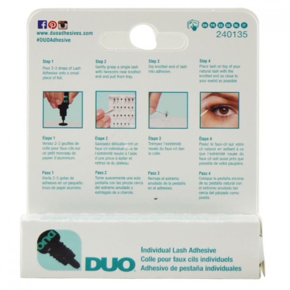 Duo Individual Lash Adhesive Eyelash Glue Dark .25 Oz