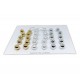 Ebo Pearl Studs Earrings White/gold/silver (15 Pairs)
