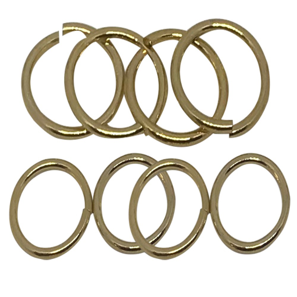Ebo Braid Hair Ring Hair Decorations Gold Ring 15 Mm 12 Pcs