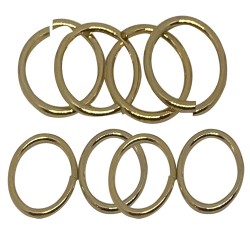 Ebo Braid Hair Ring Hair Decorations Gold Ring 15 Mm 12 Pcs  