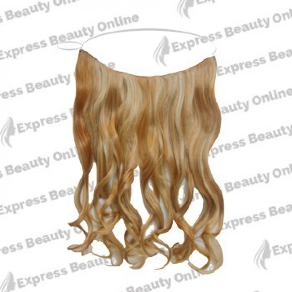 20 elastic hair curly - human hair feel extensions - medium ash brown/pure blonde (10/613)