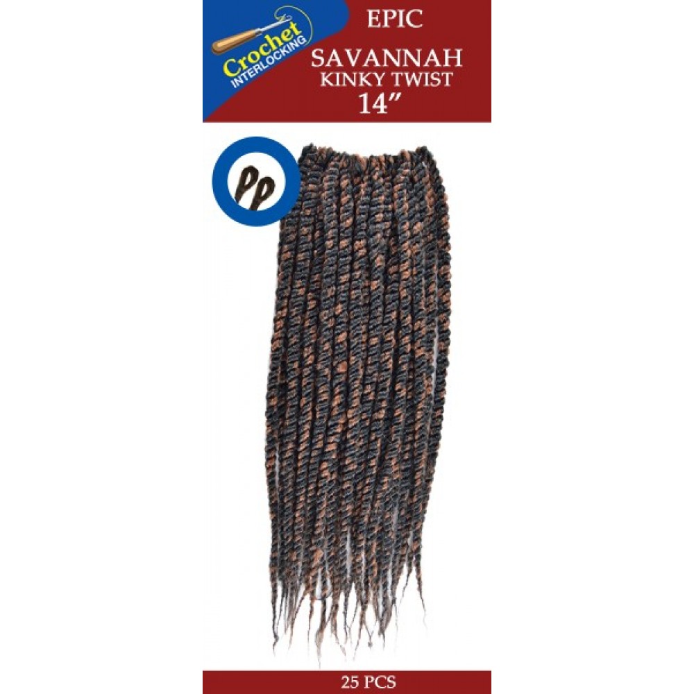 Epic Synthetic Hair Crochet Loop Braid Savannah Kinky Twist 14