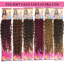 Eve Synthetic Hair Crochet Braid Loop Soft Faux Locs Curly 18"