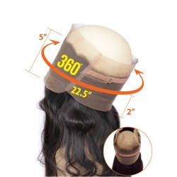 Eve Brazilian 100% Unprocessed Remy Human Hair 360 Frontal Lace Closure Straight 12" Eve Brazilian 100% Unprocessed Remy Human Hair 360 Frontal Lace Closure Straight 12"