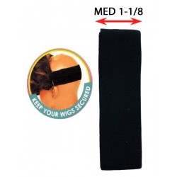 Ebo Elastic Wig Band 1-1/8 1 Yd Med Black Ebo Elastic Wig Band 1-1/8 1 Yd Med Black