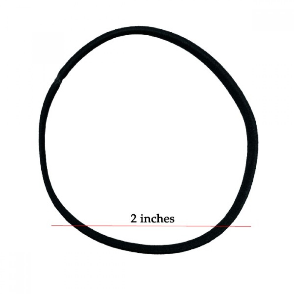 Ebo Medium Size Hair Elastics Scrunchies Hair Elastic Ponytail Holder Tie Hair Accessories Black 10 Pcs