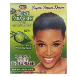 African Pride Olive Miracle Curls And Coils Texturizer Kit African Pride Olive Miracle Curls And Coils Texturizer Kit