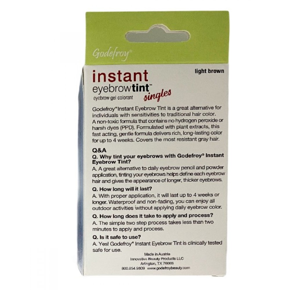 Godefroy Instant Eyebrow Tint 1 Application Kit Light Brown