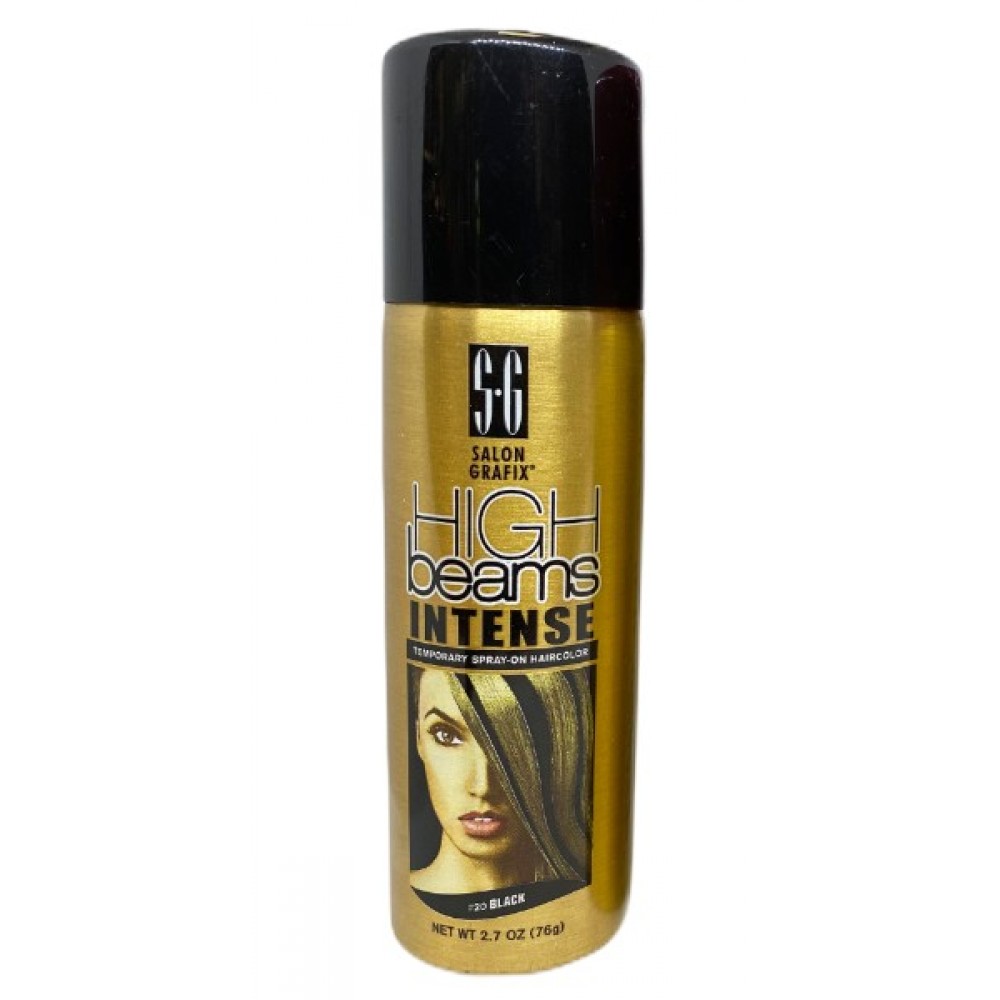 Salon Grafix High Beams Intense Temporary Spray On Hair Color #20 Black