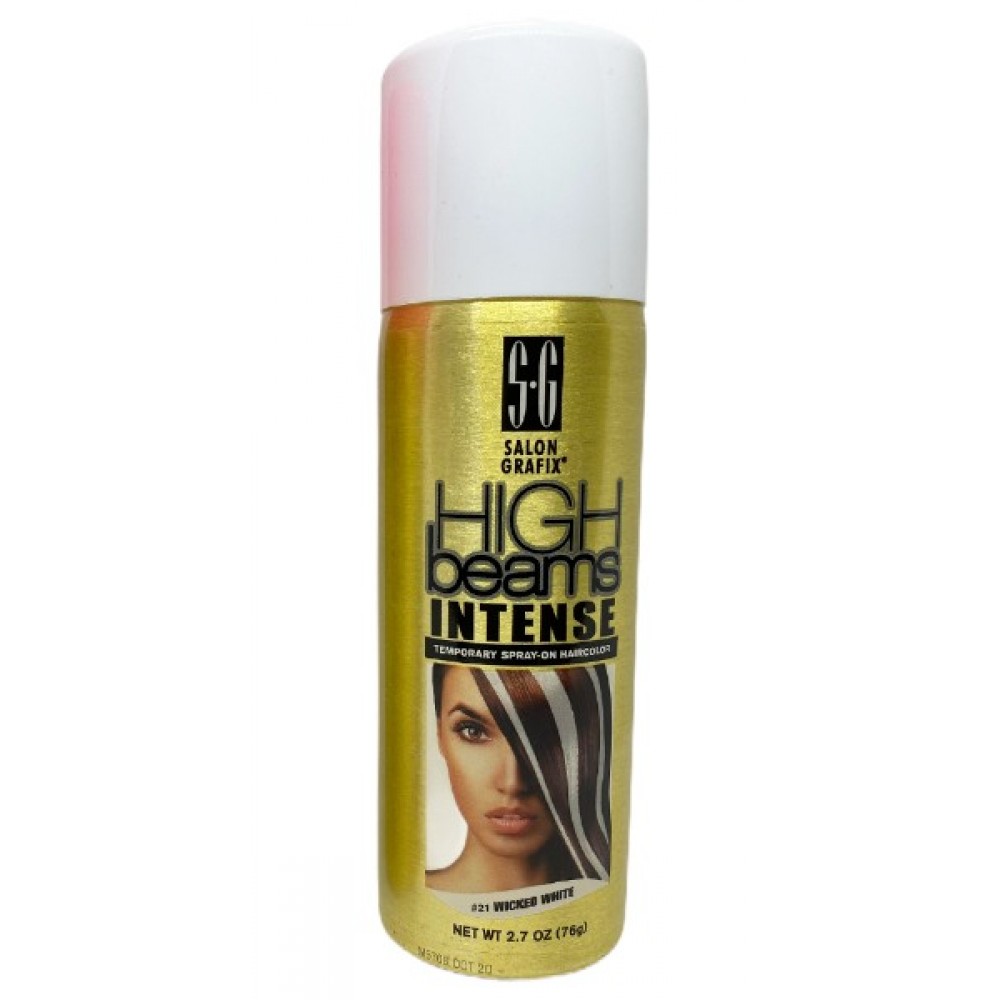 Salon Grafix High Beams Intense Temporary Spray On Hair Color #21 Wicked White