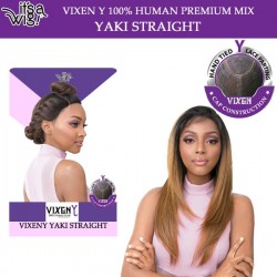 Its A Wig 100% Human Hair Premium Mix Vixen Y 3 Way Lace Front Part Wig Yaki Straight Its A Wig 100% Human Hair Premium Mix Vixen Y 3 Way Lace Front Part Wig Yaki Straight