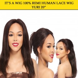 Its A Wig 100% Remi Human Hair Lace Wig Yuri 20"