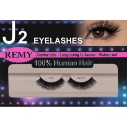 J2 Eyelashes 100% Remy Human Hair # 079 Black