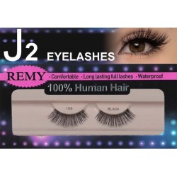 J2 Eyelashes 100% Remy Human Hair  #105 Black