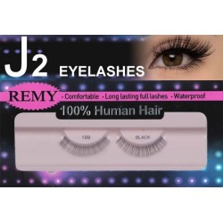 J2 Eyelashes 100% Remy Human Hair  #109 Black