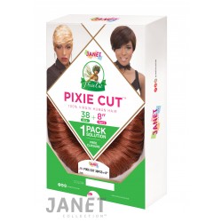 Janet Collection Pixie Cut 38 Pcs + 8" 100% Human Hair Weave 