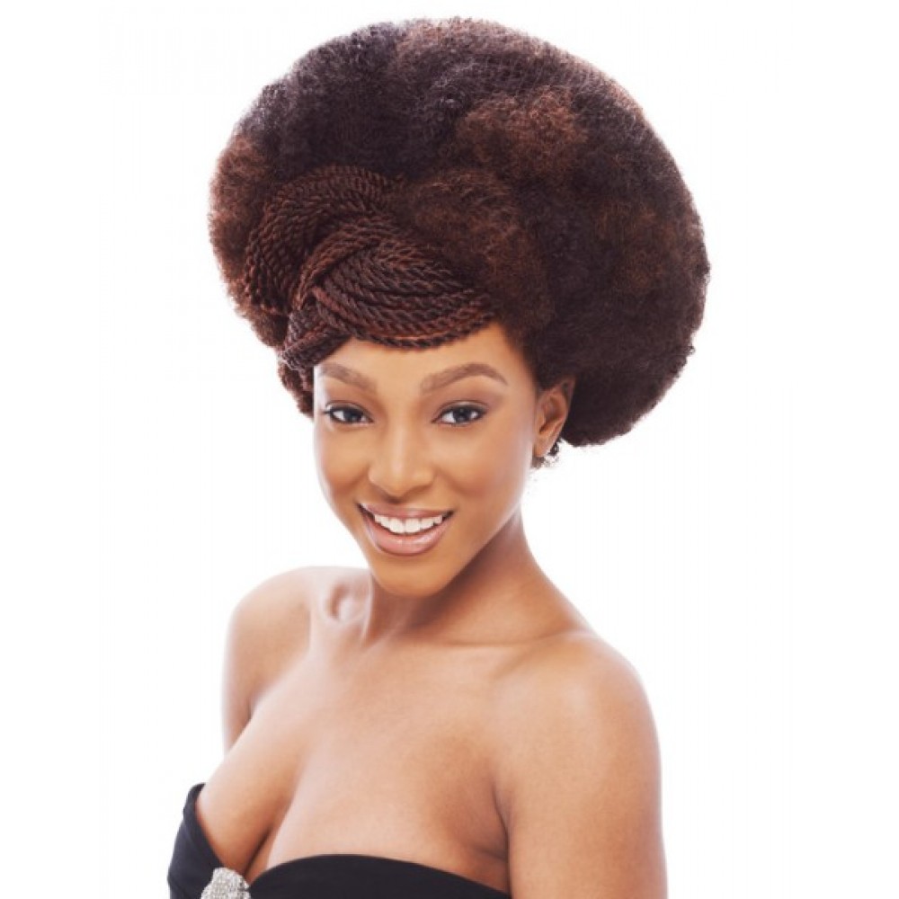 Janet Collection Noir Synthetic Hair Crochet Braid Afro Bulk Braid 24