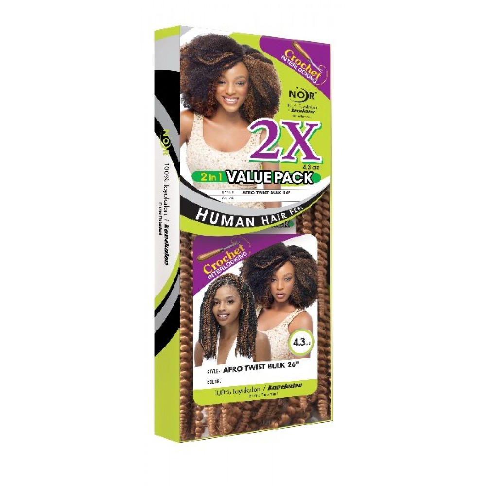 Janet Collection Noir Synthetic Hair Crochet Braid Afro Twist Bulk 26
