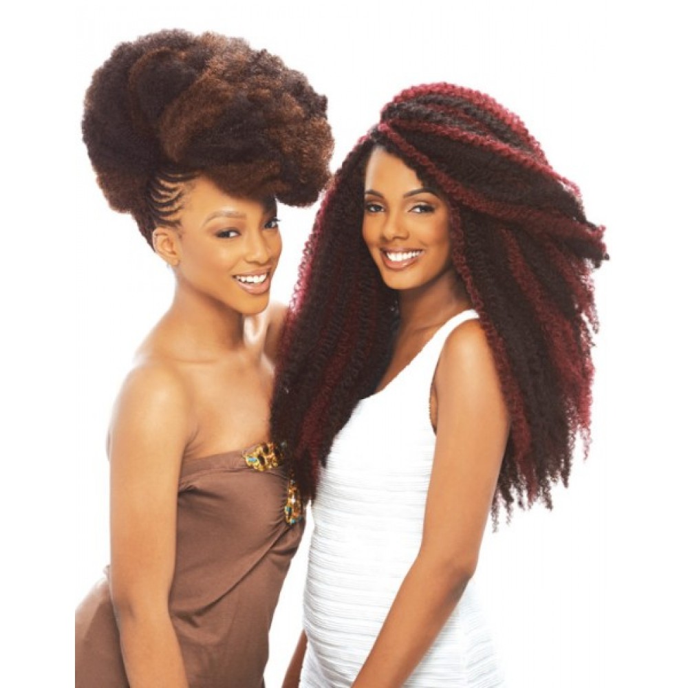 Janet Collection Noir Synthetic Hair Crochet Braid Afro Twist Braid