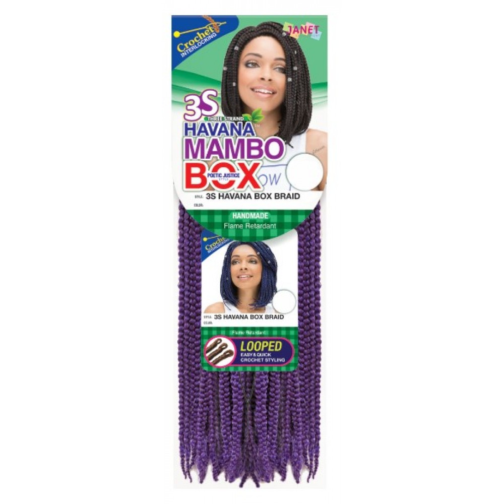 Janet Collection Mambo Synthetic Hair Crochet Braid Loop Havana Box Braid 10