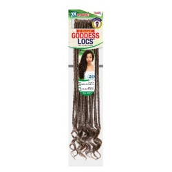 Janet Collection Synthetic Hair Crochet Braid Loop 2x Mambo Straight Goddess Locs 20" Janet Collection Synthetic Hair Crochet Braid Loop 2x Mambo Straight Goddess Locs 20"
