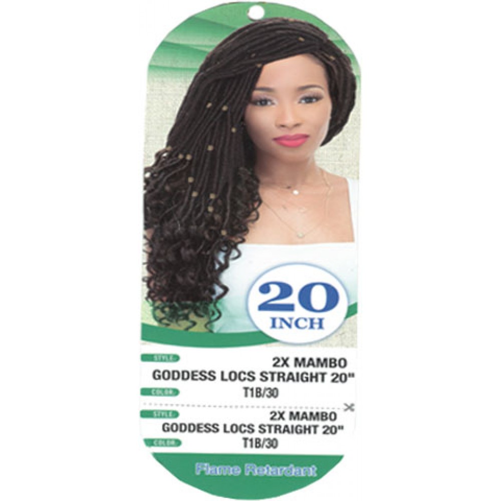 Janet Collection Synthetic Hair Crochet Braid Loop 2x Mambo Straight Goddess Locs 20