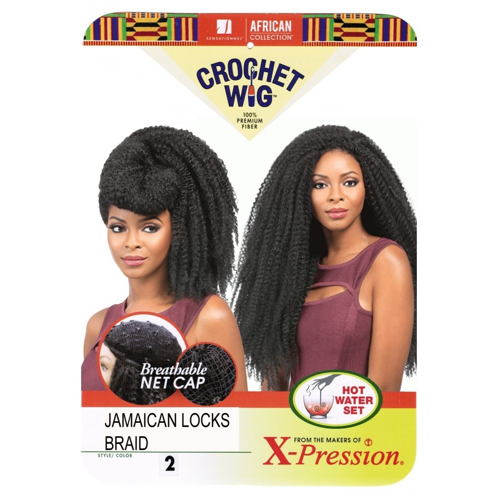 sensationnel african collection  crochet  synthetic wig jamaican locks braids