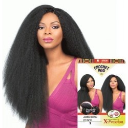 sensationnel african collection  crochet  synthetic wig jumbo braid 20"