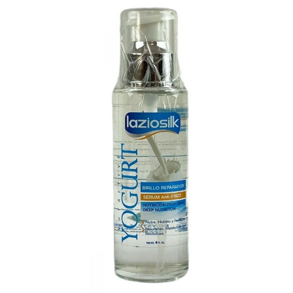 Laziosilk Yogurt Brillo Reparador Anti Frizz  Hair Serum 4 Oz
