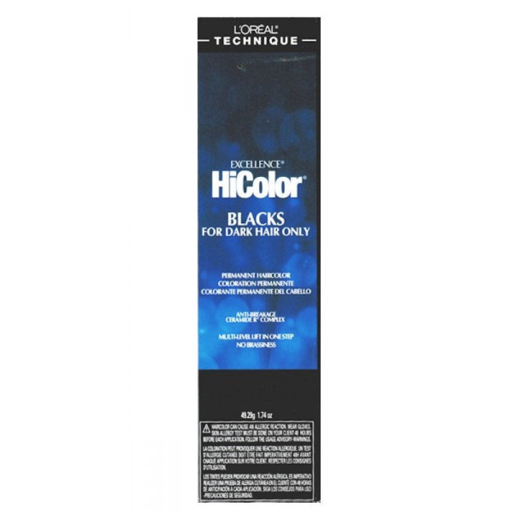 Loreal Technique Excellence Hicolor Black  For Dark Hair Color H21 Black Onyx 1.74 Oz