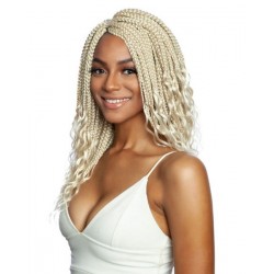 Mane Concept Afri Synthetic Hair Crochet Braid Loop 3x Box Braid Wavy End Kritz 14" Mane Concept Afri Synthetic Hair Crochet Braid Loop 3x Box Braid Wavy End Kritz 14"