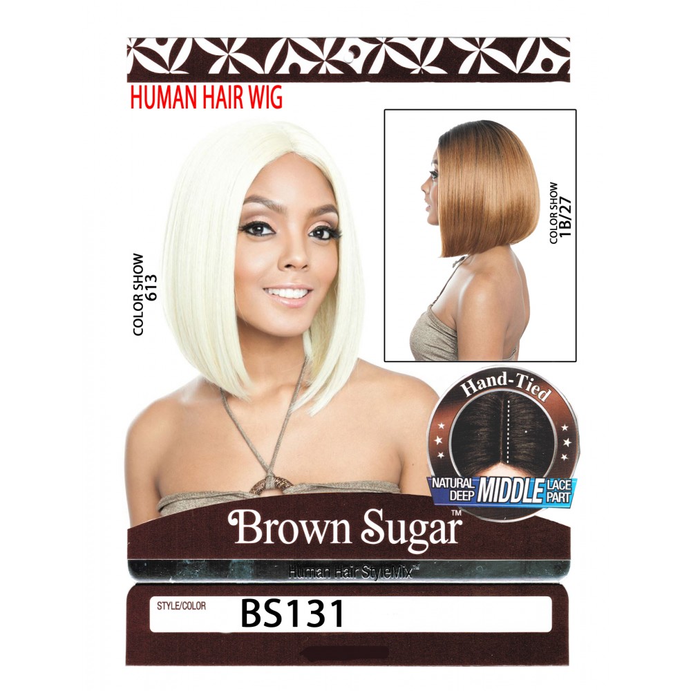 Mane Concept Brown Sugar Human Hair Stylemix Full Wig Bs131