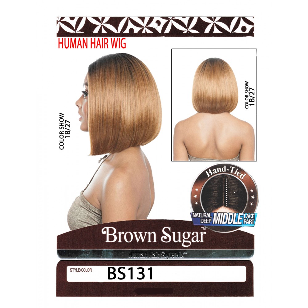 Mane Concept Brown Sugar Human Hair Stylemix Full Wig Bs131