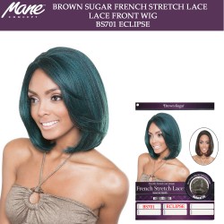 Mane Concept Brown Sugar French Stretch Lace Human Hair Stylemix Lace Front Wig Bs701 Eclipse 