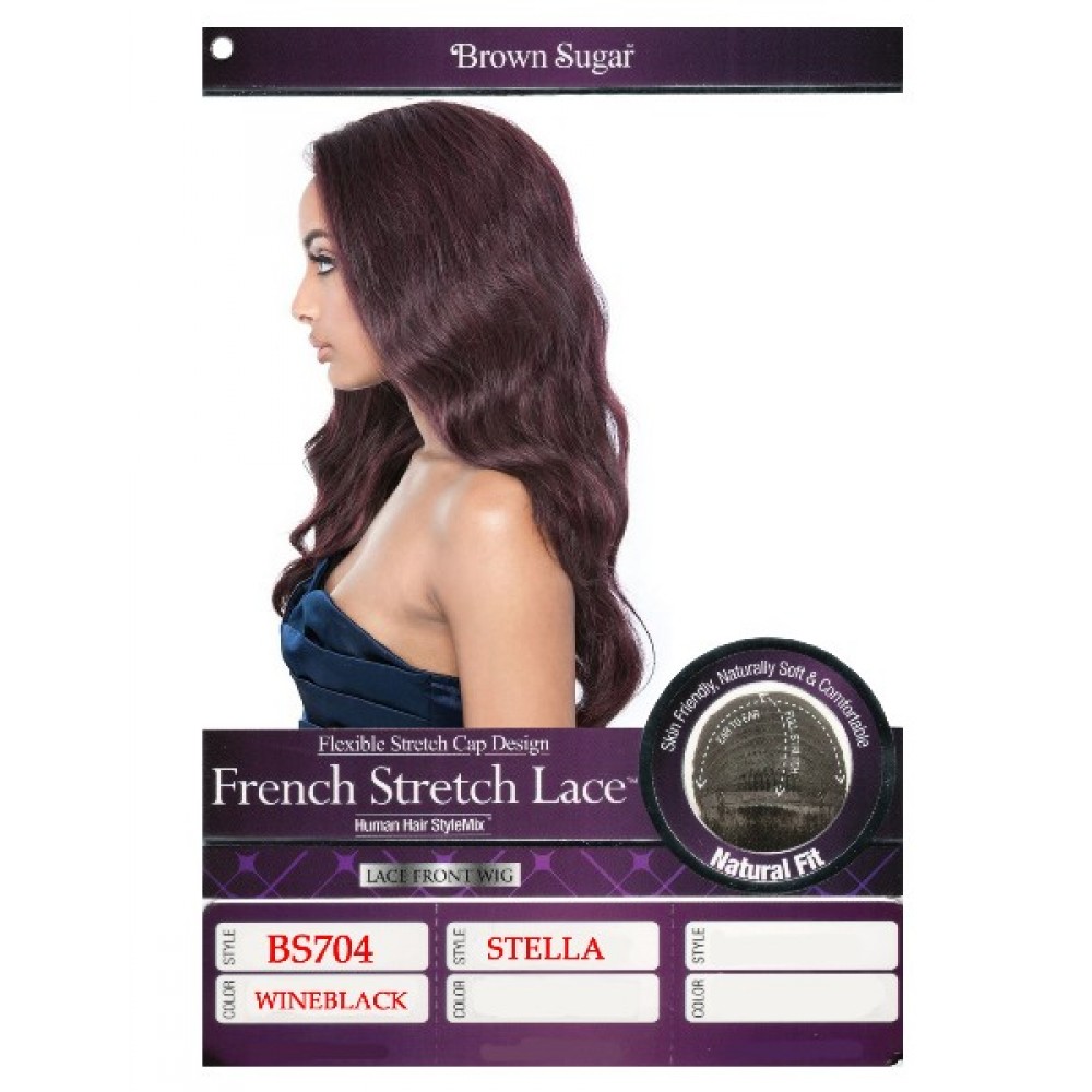 Mane Concept Brown Sugar French Stretch Lace Human Hair Stylemix Lace Front Wig Bs704 Stella