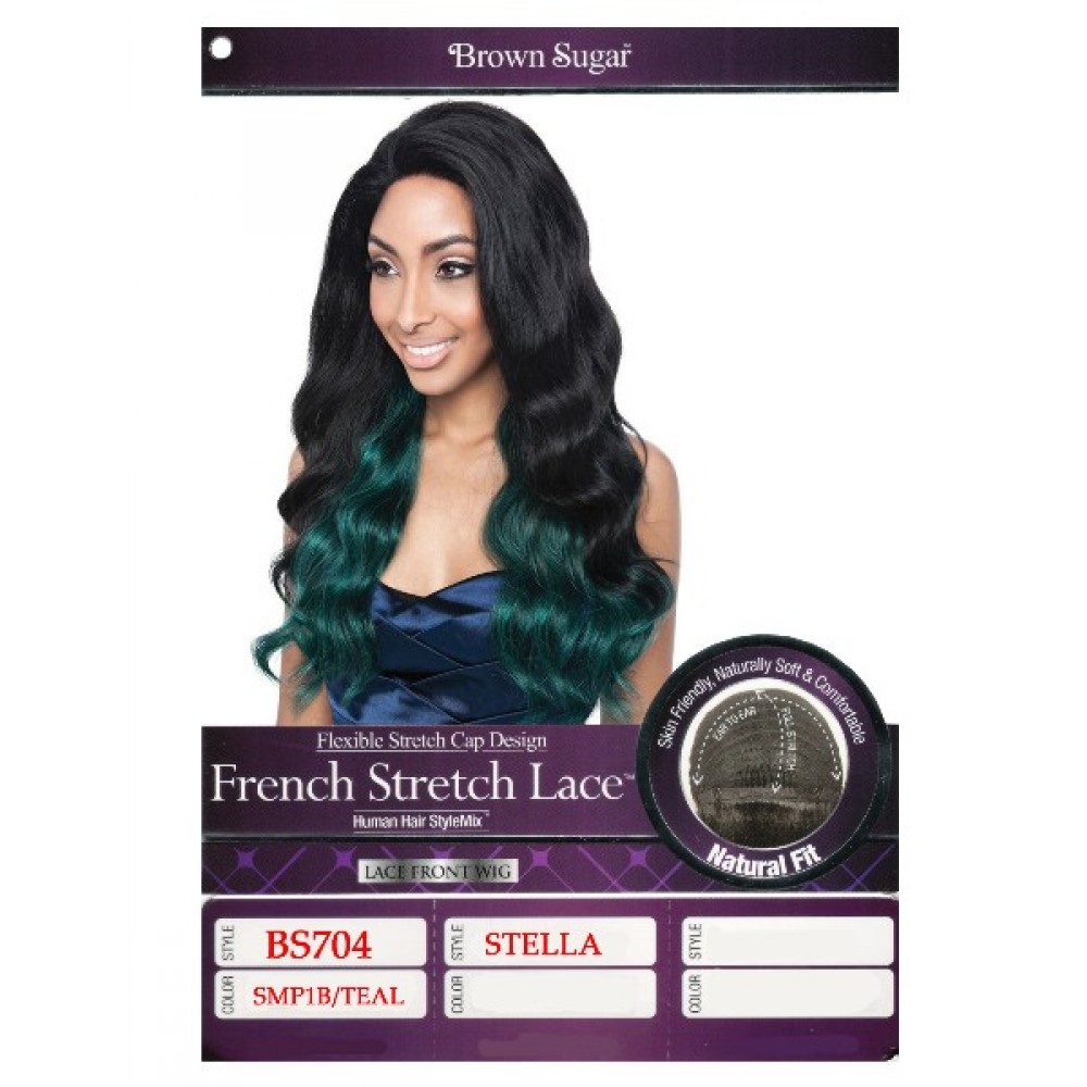 Mane Concept Brown Sugar French Stretch Lace Human Hair Stylemix Lace Front Wig Bs704 Stella