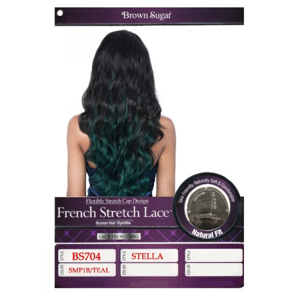Mane Concept Brown Sugar French Stretch Lace Human Hair Stylemix Lace Front Wig Bs704 Stella