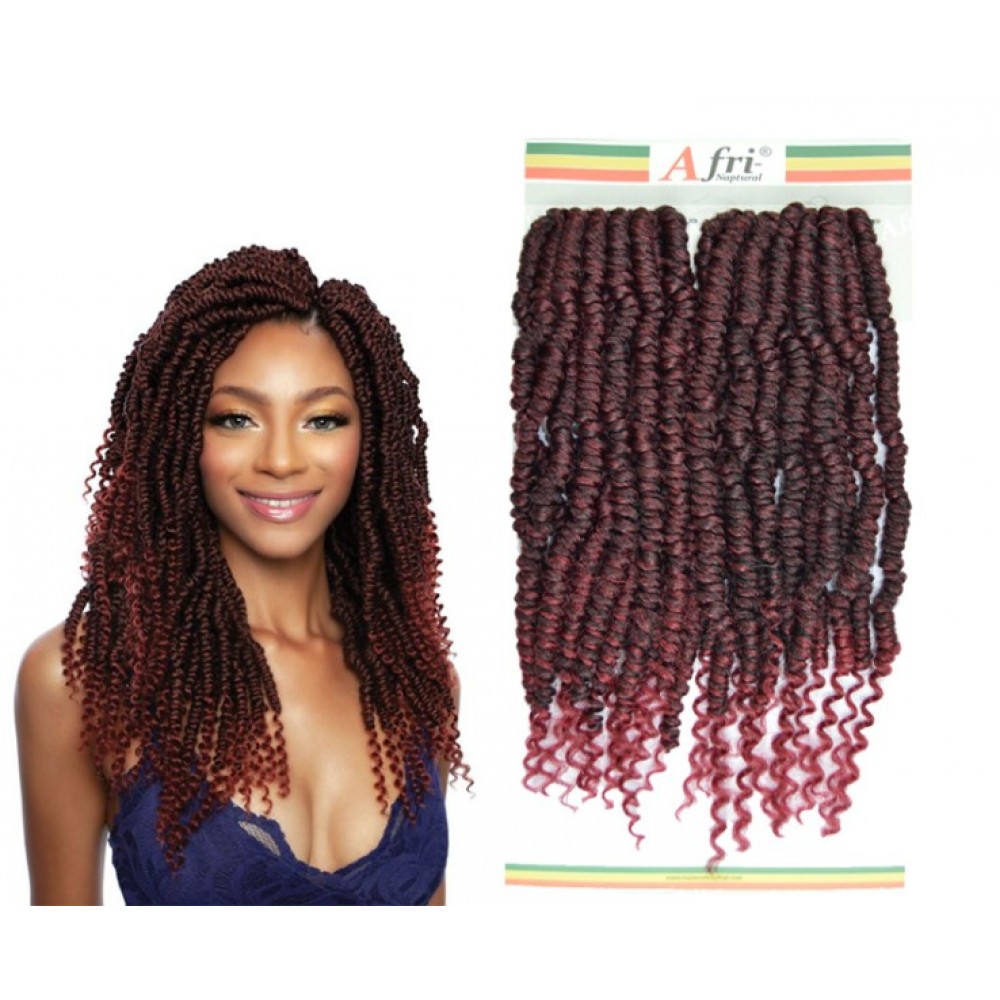 Mane Concept Afri Synthetic Hair Crochet Braid Loop 2x Pre Stretched Passion Grande Nomadik Twist 18