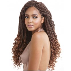 Mane Concept Afri Synthetic Hair Crochet Braid Loop 3x Box Braid Curly End 18"