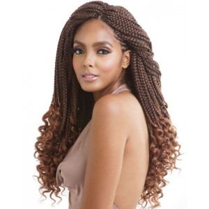 Mane Concept Afri Synthetic Hair Crochet Braid Loop Curly Ends Box Braid 18