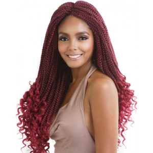 Mane Concept Afri Synthetic Hair Crochet Braid Loop Curly Ends Box Braid 18
