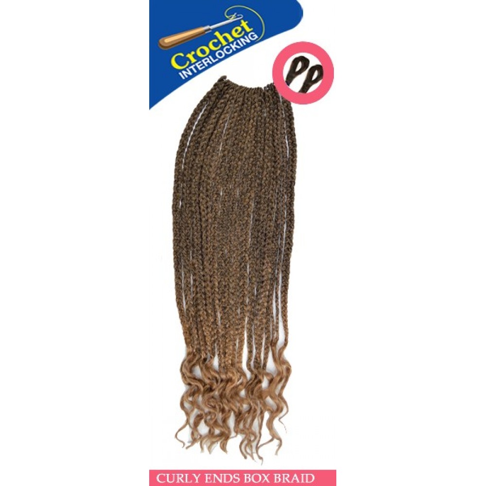Mane Concept Afri Synthetic Hair Crochet Braid Loop Curly Ends Box Braid 18